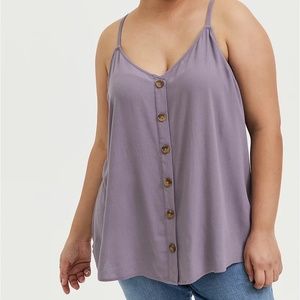 Torrid Slate Grey Camisole Top with Buttons